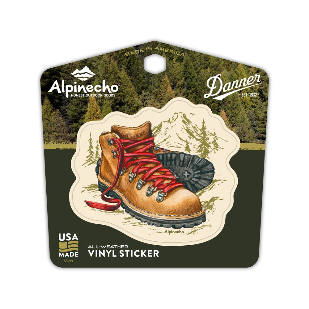 Alpinecho x Danner Sticker 2.7" x 3" Mountain Light | Danner For Sale