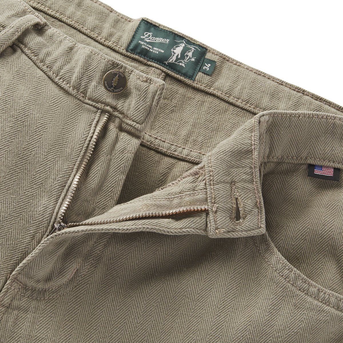 Kenton Double Knee Pants  Herringbone Dusty Olive | Danner