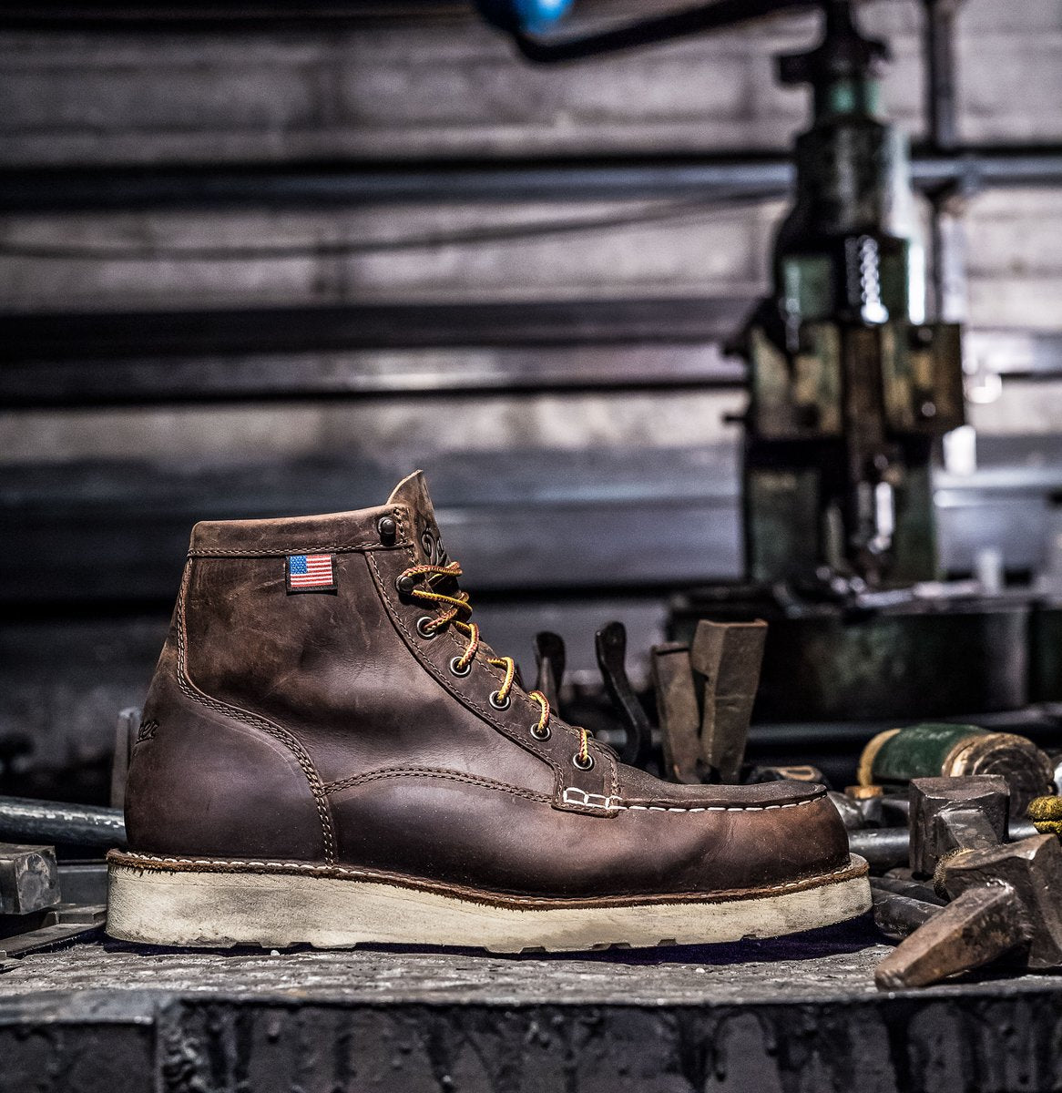 Bull Run Moc Toe 6" Brown Steel Toe | Danner For Sale