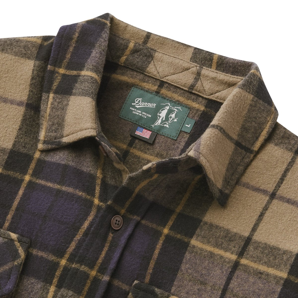 Cedar Mill Cotton Flannel Shirt  Navy/Olive Tartan Plaid | Danner On Sale