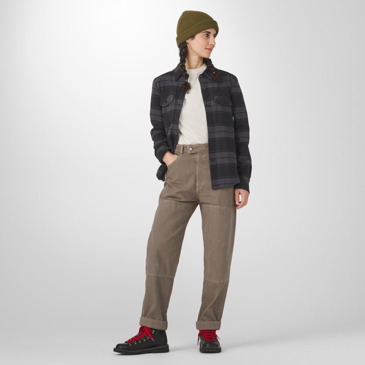 Sauvie Cotton Flannel Shirt  Black Plaid | Danner Discount