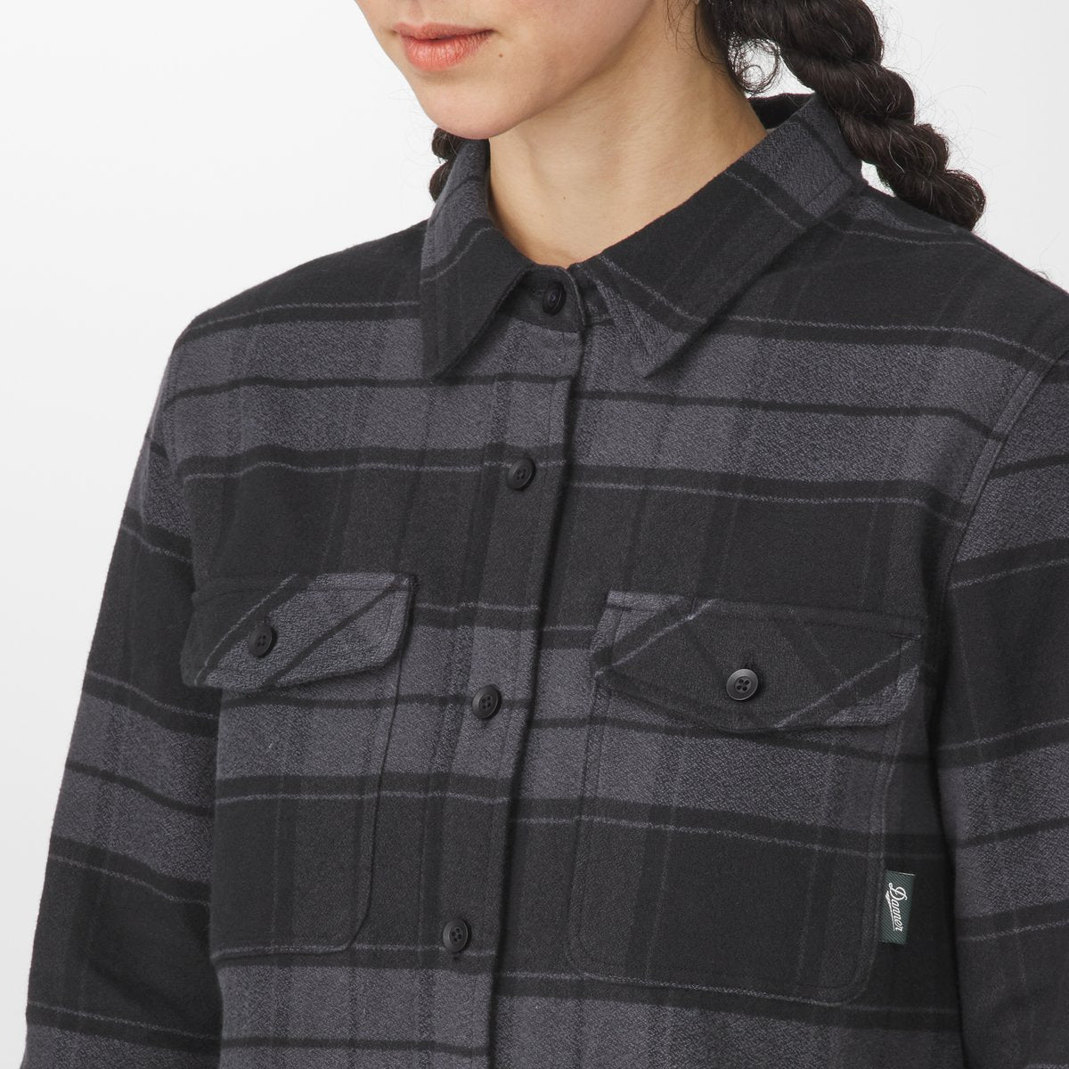 Sauvie Cotton Flannel Shirt  Black Plaid | Danner Discount