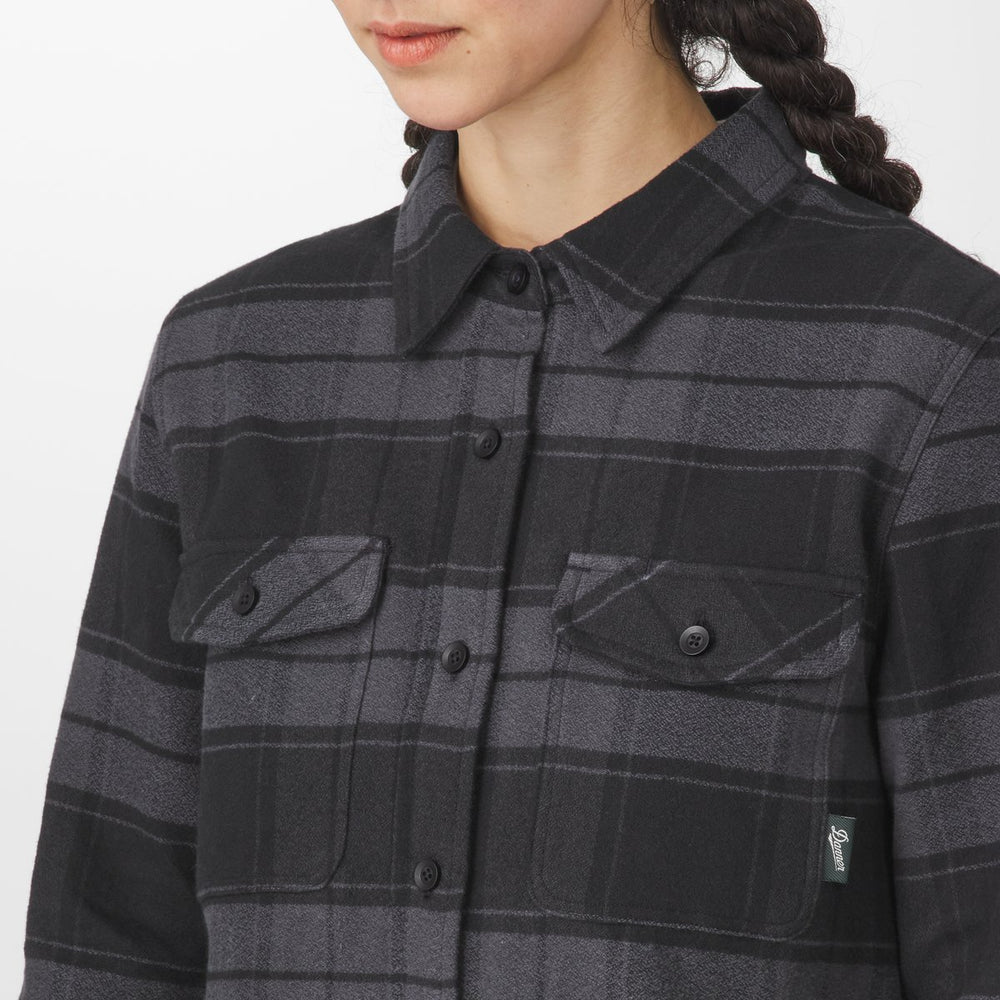 Sauvie Cotton Flannel Shirt  Black Plaid | Danner Discount