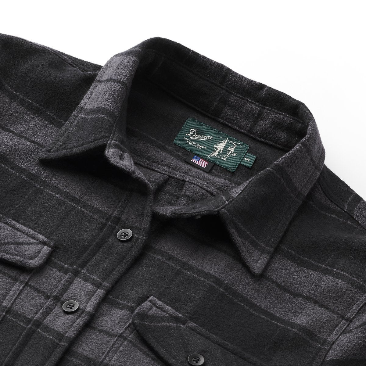 Sauvie Cotton Flannel Shirt  Black Plaid | Danner Discount