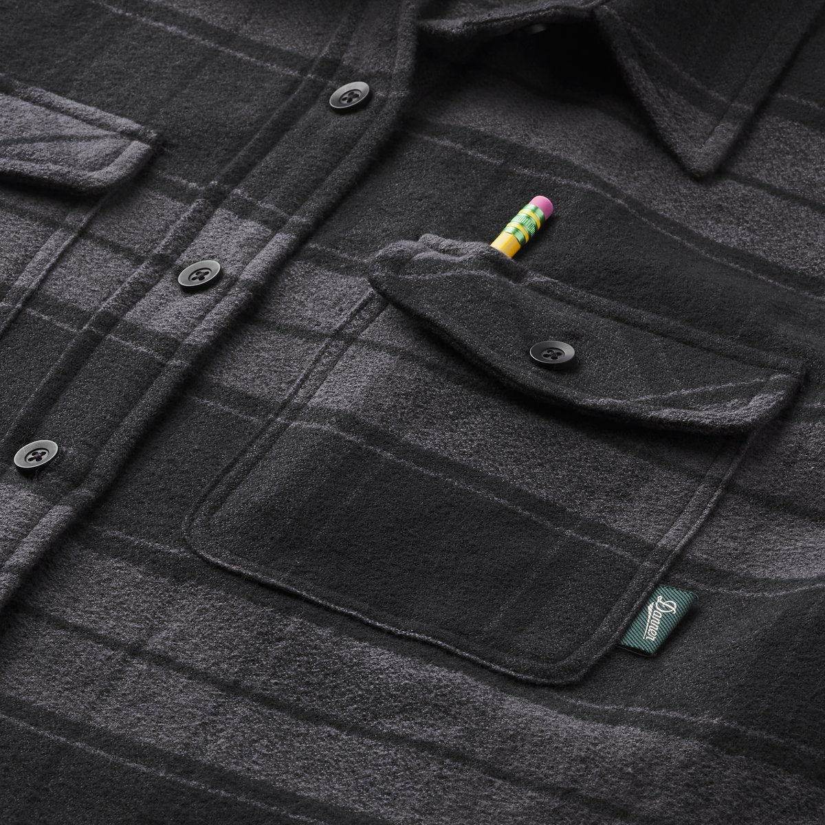 Sauvie Cotton Flannel Shirt  Black Plaid | Danner Discount