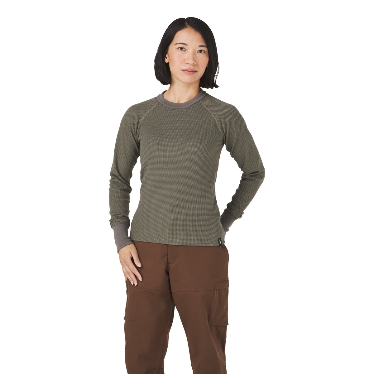 Santiam Waffle LS Tee Dusty Olive | Danner Discount