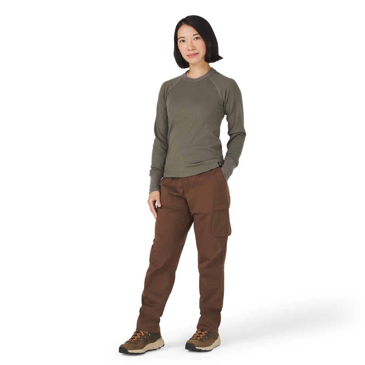 Santiam Waffle LS Tee Dusty Olive | Danner Discount