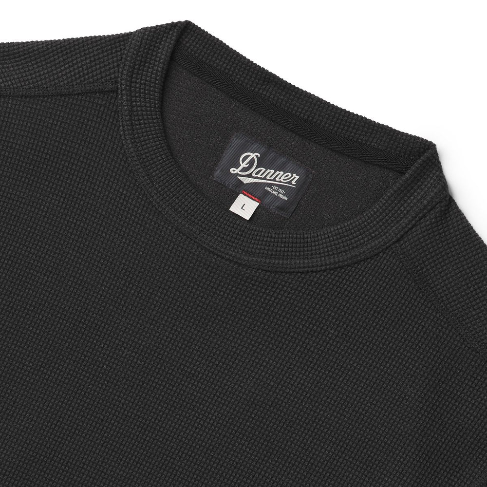 Santiam Waffle LS Tee Black | Danner On Sale