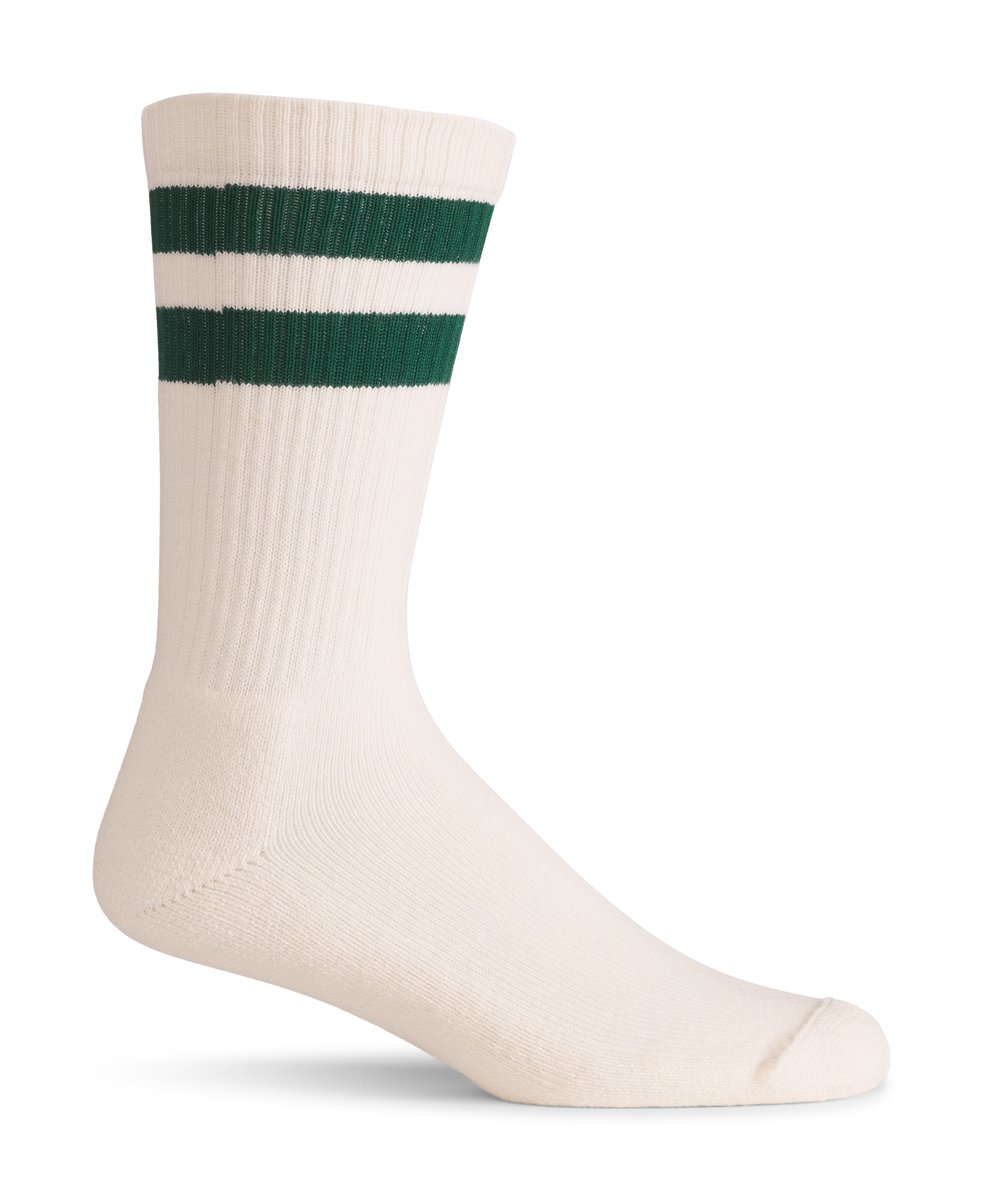 Cotton Socks Midweight Crew - Natural/Green | Danner Discount